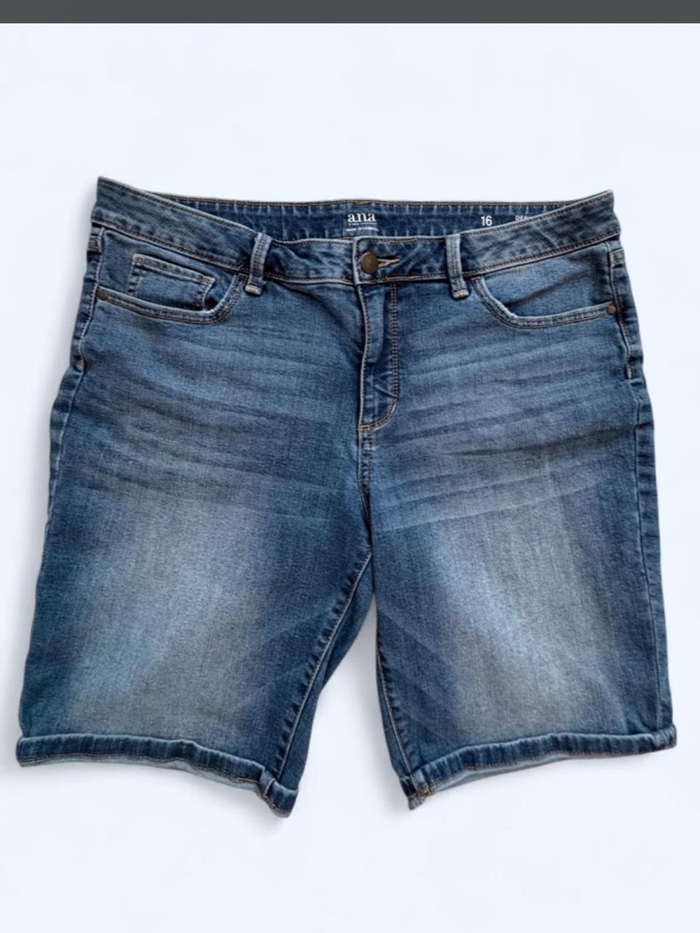 a.n.a Women’s Faded Blue Denim Jean Shorts